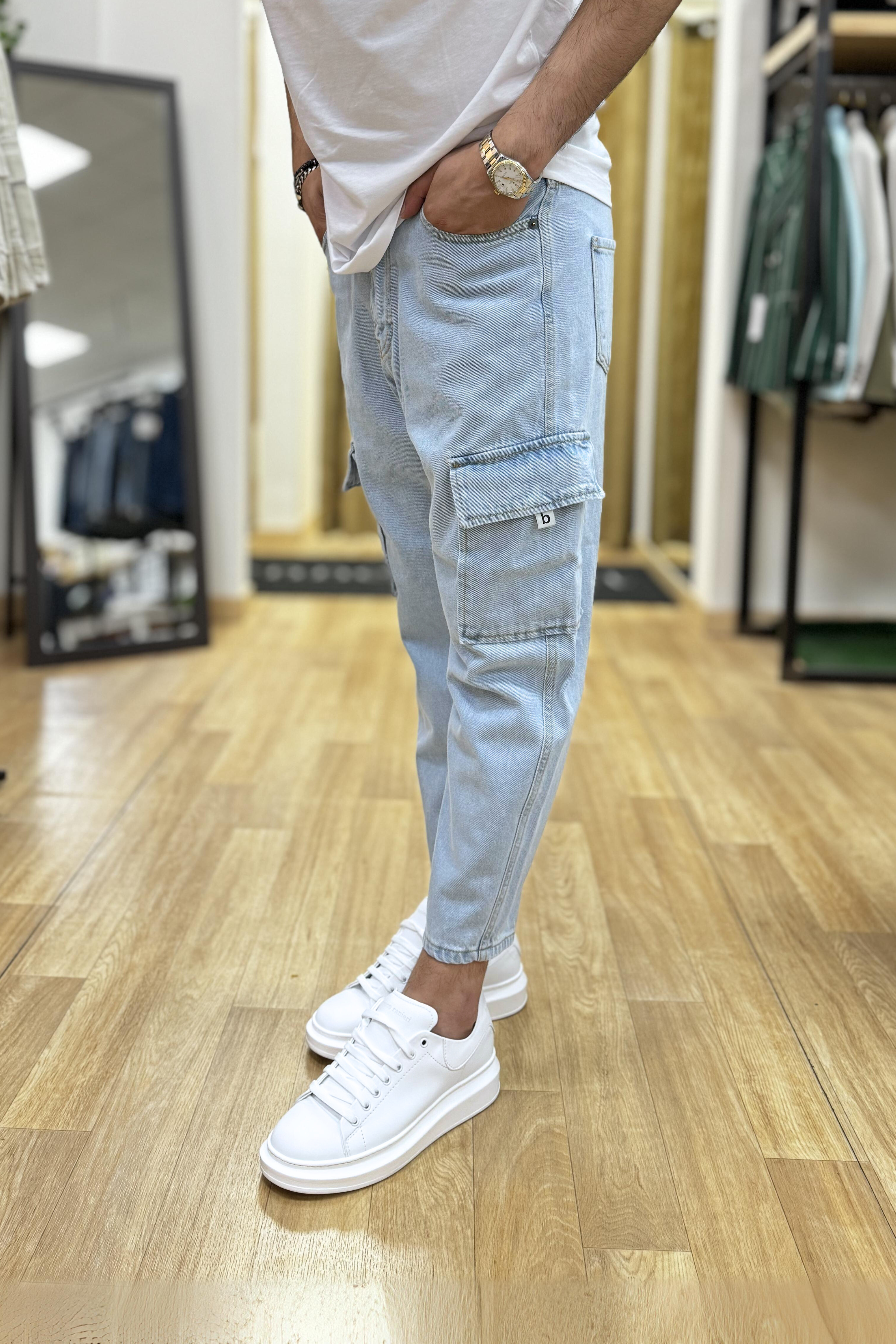 Jeans Cargo Different Chiaro