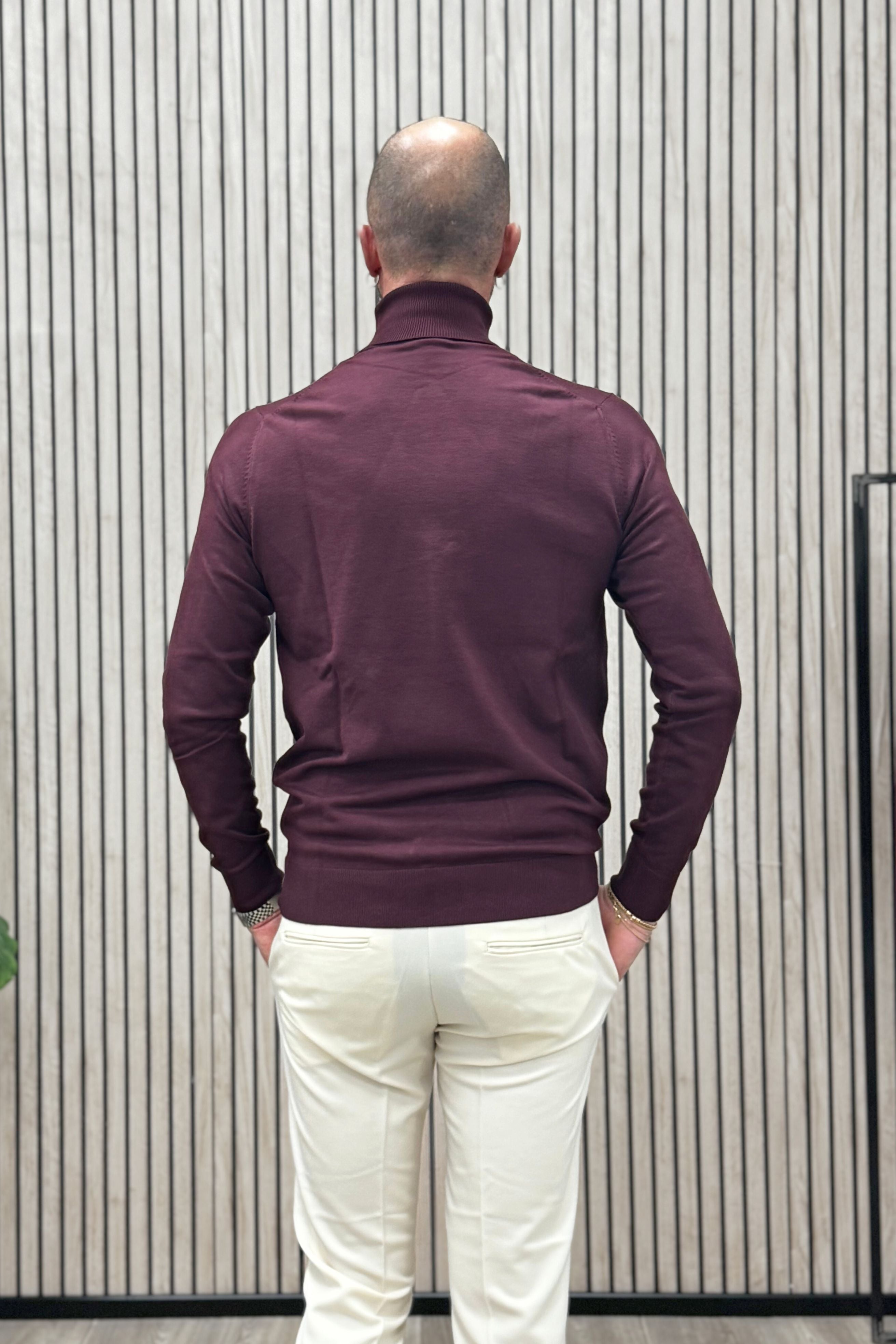 Maglia Dolcevita Bordeaux