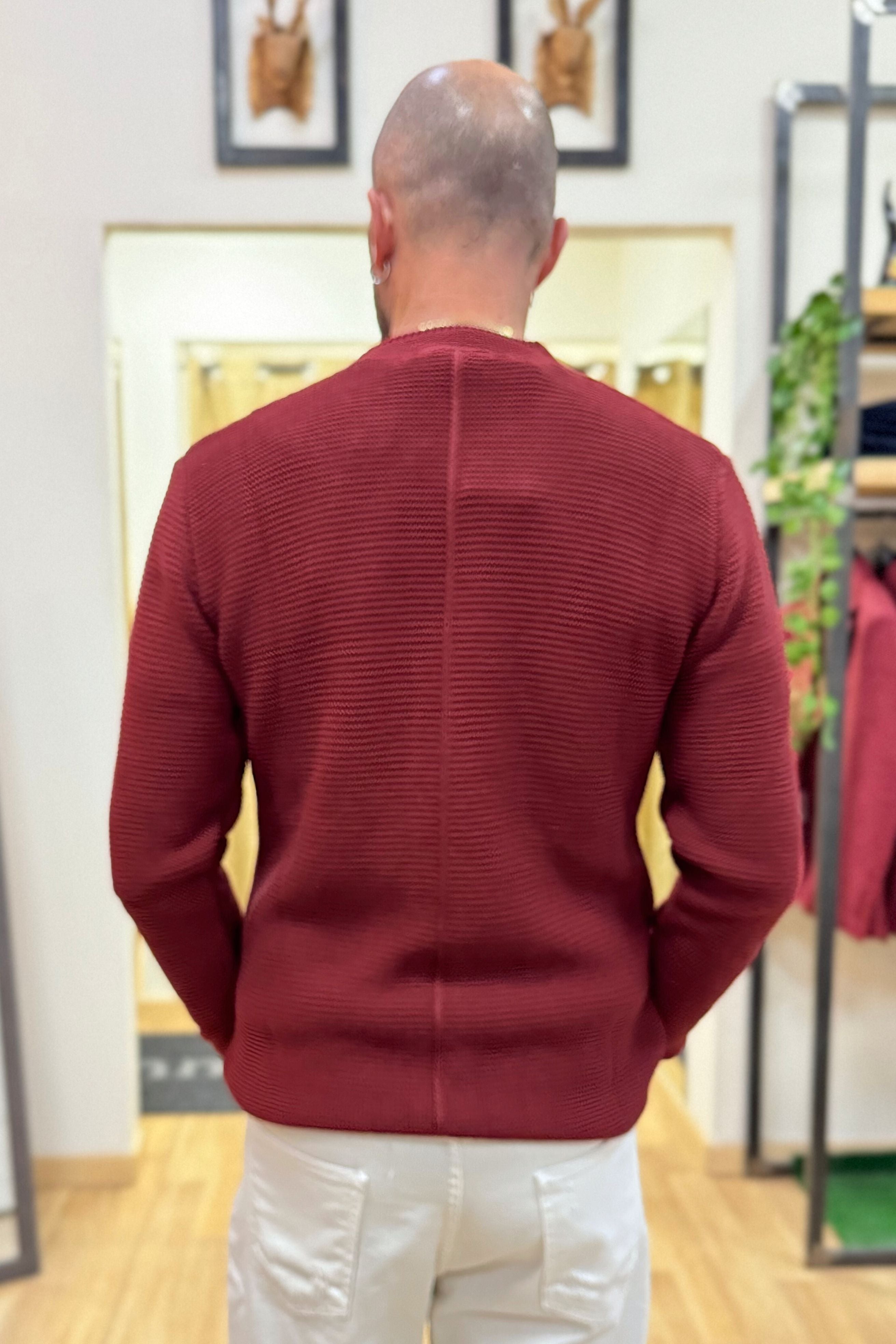 Cardigan Koreano Bordeaux