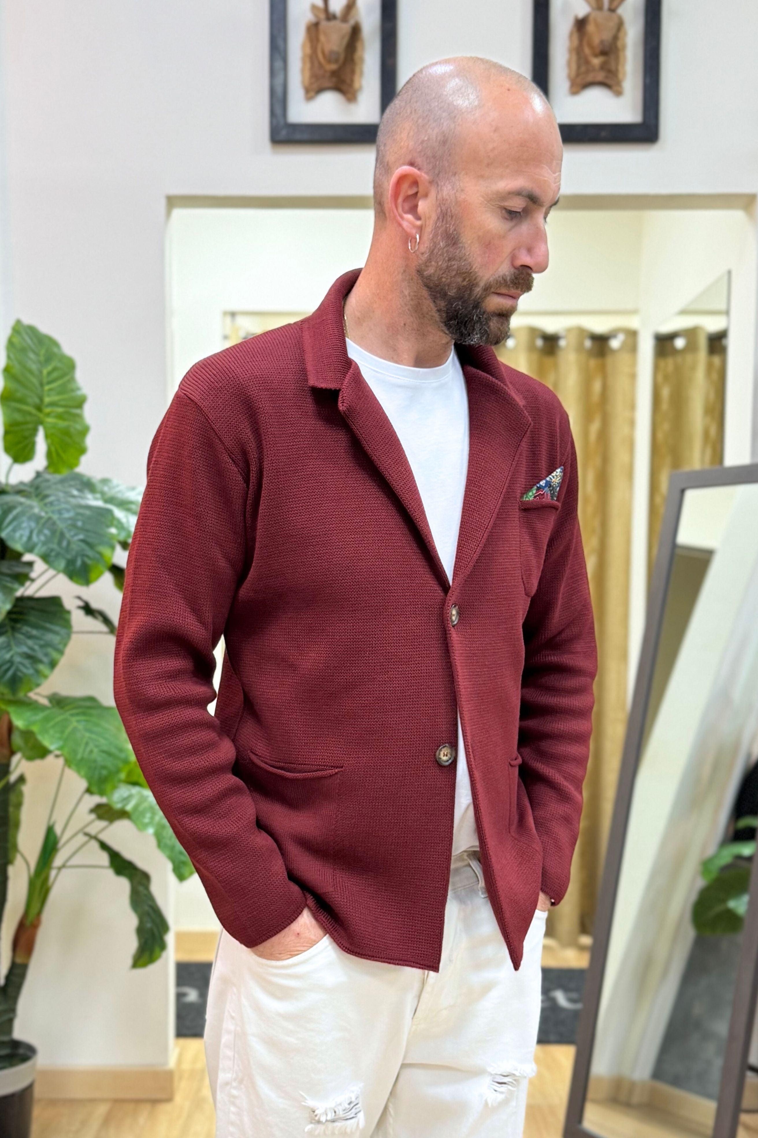 Cardigan/Giacca Bordeaux