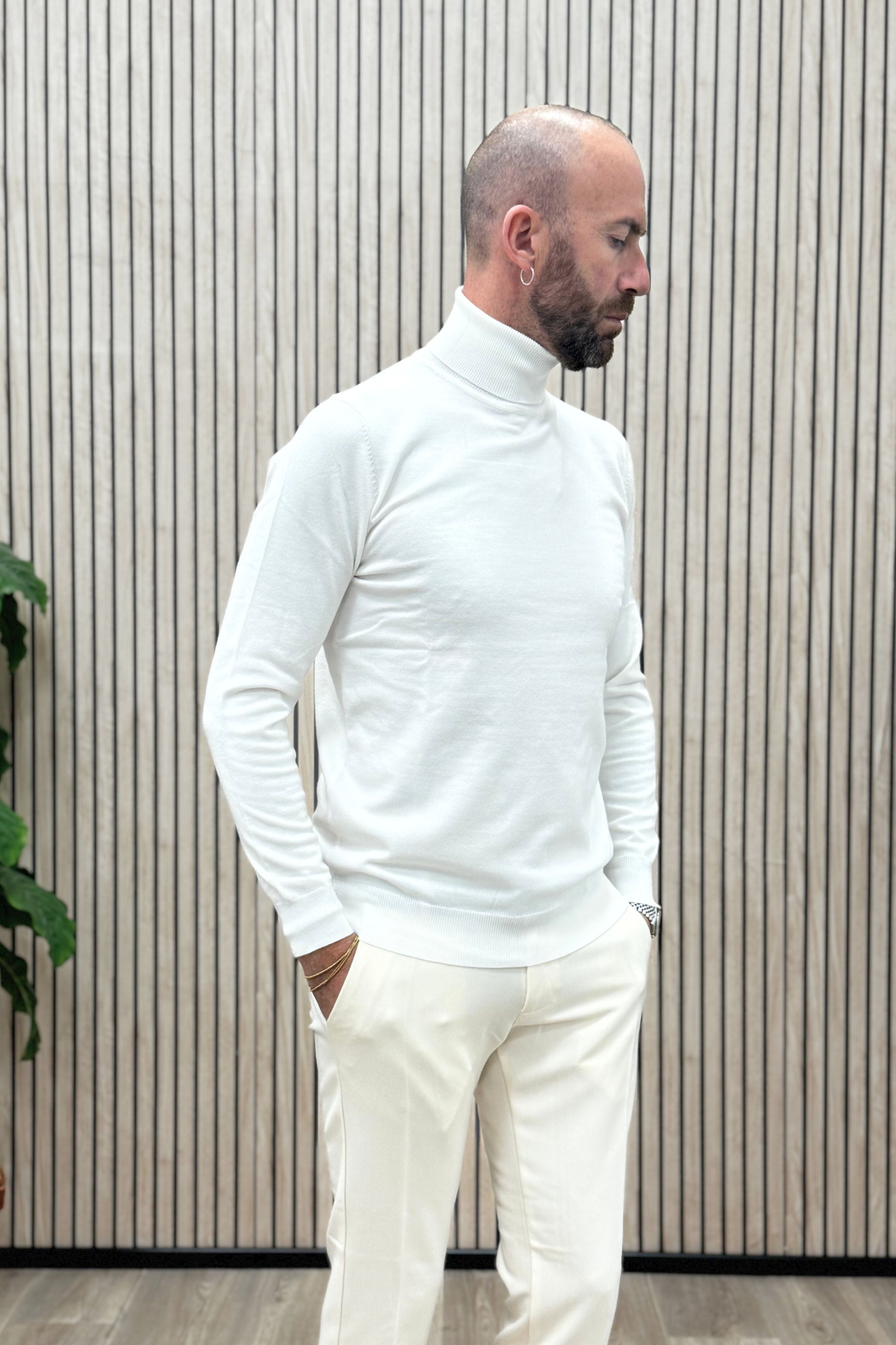 Maglia Dolcevita Bianco